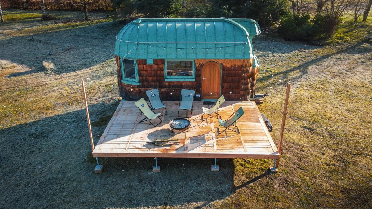 Tiny housse pour professionnels Vu extérieur tiny housse pour professionnels