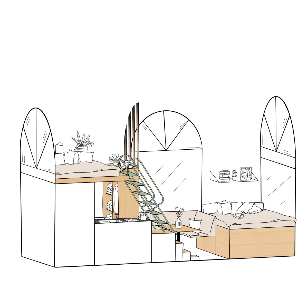 Plan du cottage amical