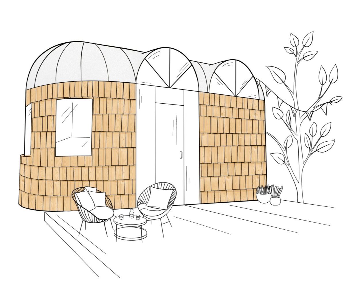 Vue 3D extérieure modèle Enso Vue 3D extérieure modèle Enso